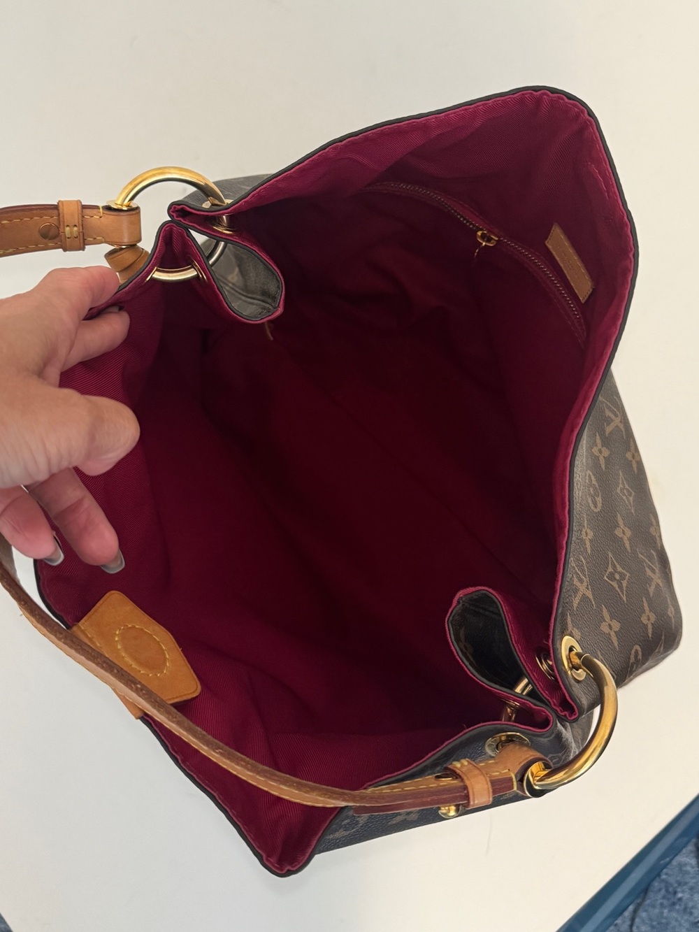Louis Vuitton Graceful MM Monogram Canvas Shoulder Hobo Bag Tote - Picture 13 of 16